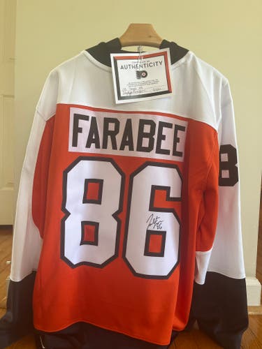 NEW Signed Joel Farabee Flyers Jersey Fanatics