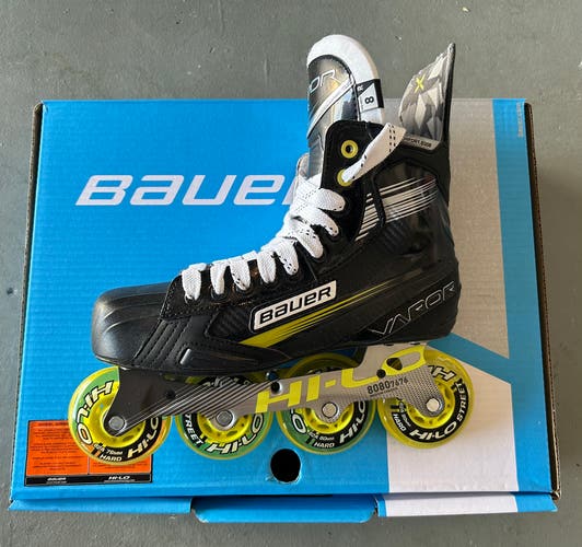 New  Bauer Regular Width Size 8 Vapor X3 Inline Hockey Skates Size 8D Inline Skates