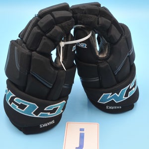 San Jose Cuda HGQL Black Game Worn Pro Game-Used Gloves AHL