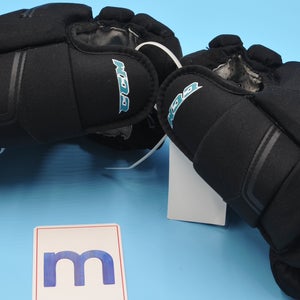 San Jose Cuda HGQL Topping Black Game Worn Pro Game-Used Gloves AHL
