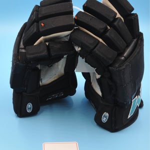 San Jose Cuda True HG97 Letunov Black Game Worn Pro Game-Used Gloves AHL