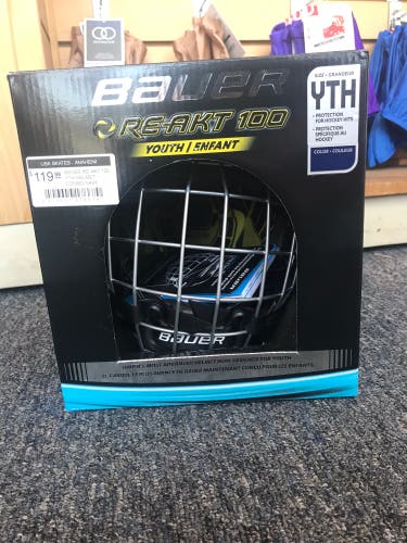 New Bauer Re-Akt 100 Helmet Youth Navy