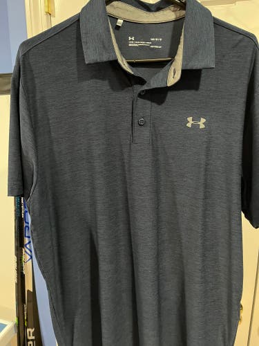 Under Armour Navy Golf Polo Large