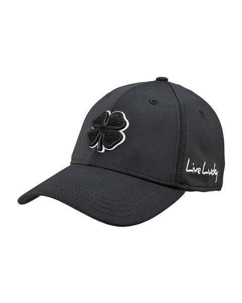 NEW Black Clover Premium Clover #2 Black/Black Fitted L/XL Golf Hat/Cap