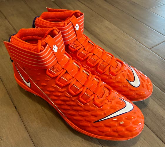 Size 15 Men’s Nike Force Savage Pro 2 PE Clemson Orange Football Cleats