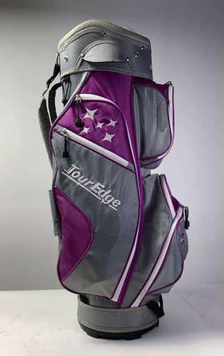 Tour Edge Lady Edge Cart Bag Gray Purple 10-Way Divide Single Strap Golf Bag