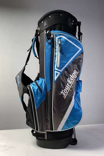 Tour Edge Bazooka 370 Stand Bag Blue Black 7-Way Divide Dual Strap Golf Bag