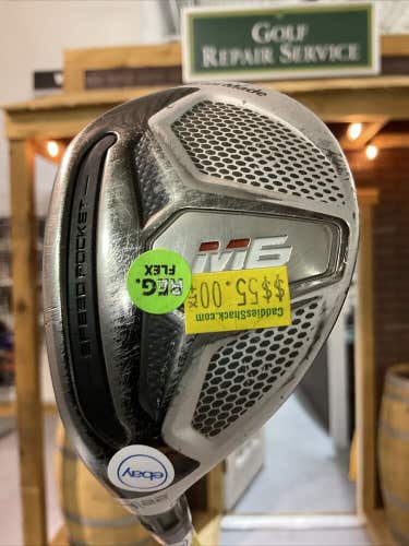 TaylorMade M6 22° #4 Hybrid Golf Club Atmos Regular Flex Graphite Shaft MLH