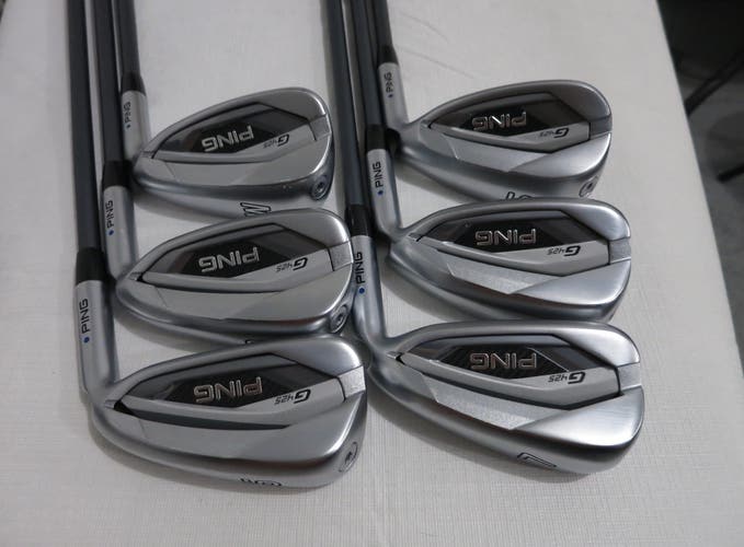 Used Men's Ping G425 Right Handed Senior Flex Graphite Shaft Iron Set Blue Dot