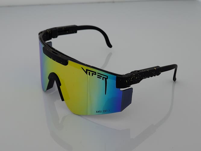 Black Frame with Orange Mirror Lens ANSI Z87 Pit Viper Safety Sunglasses PV53