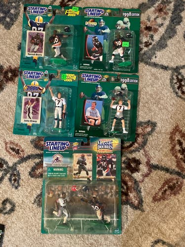 Lot of 5 Starting Lineup Denver Broncos figures