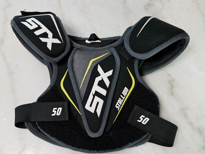 Used Extra Small Kids Stallion Shoulder Pads STX Stallion 50 Lacrosse Shoulder Pads, Used