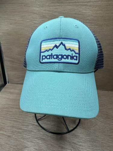 Patagonia Line Logo Badge LoPro Trucker Hat Cap Beryl Green Rare Color Snapback