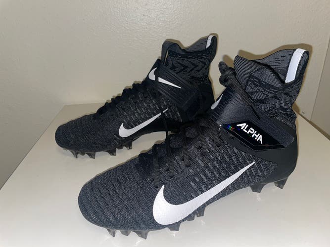 Nike Alpha Menace Elite 2 Black Football Cleats Mens Sz 10 NEW* AO3374-001