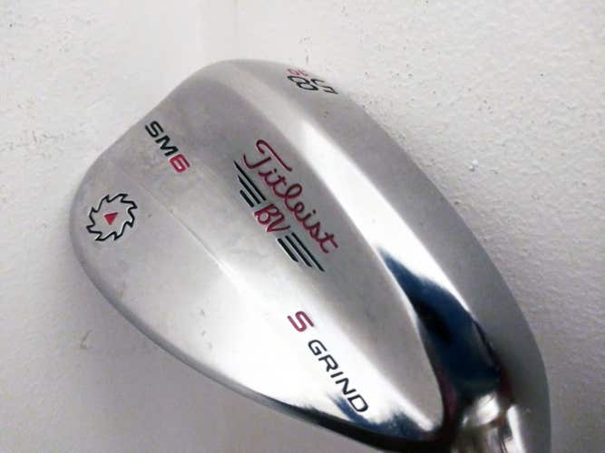 Titleist Vokey SM6 Lob Wedge 58* 10* S Grind (CUSTOM CHROME, Red/Black) LW