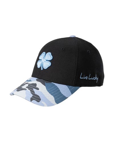 NEW Black Clover Live Lucky Patriot 2 Black Camo Fitted S/M Golf Hat/Cap