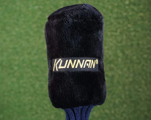 VINTAGE KUNNAN 5 PLUSH FAIRWAY WOOD CLASSIC HEADCOVER, BLACK ~ L@@K!!