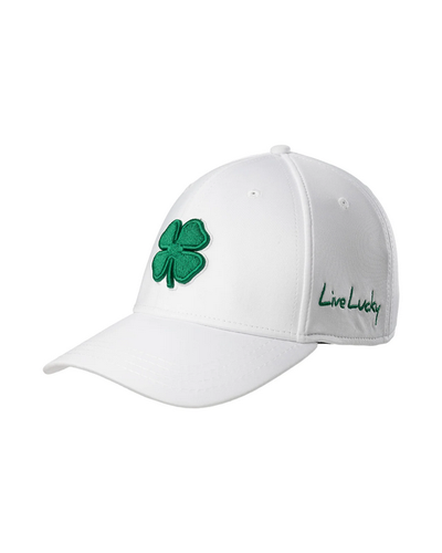 NEW Black Clover Live Lucky Premium Clover #16 White/Green Fitted S/M Hat/Cap