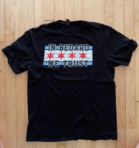 “In Bedard We Trust” Chicago Blackhawks T-shirt L