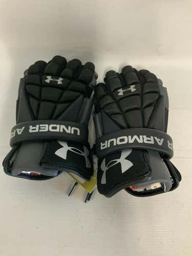 Used Under Armour Black Md Junior Lacrosse Gloves