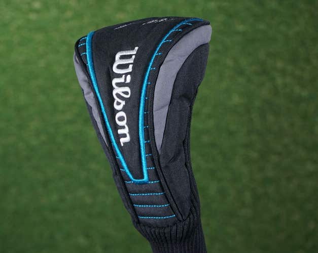 WILSON FAIRWAY WOOD HEADCOVER, GOLF BLACK BLUE ~ L@@K!!