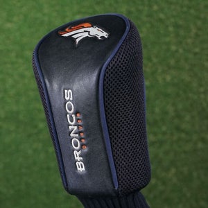 DENVER BRONCOS 3 FAIRWAY WOOD HEADCOVER, FOOTBALL NFL GOLF BLACK ~ L@@K!!