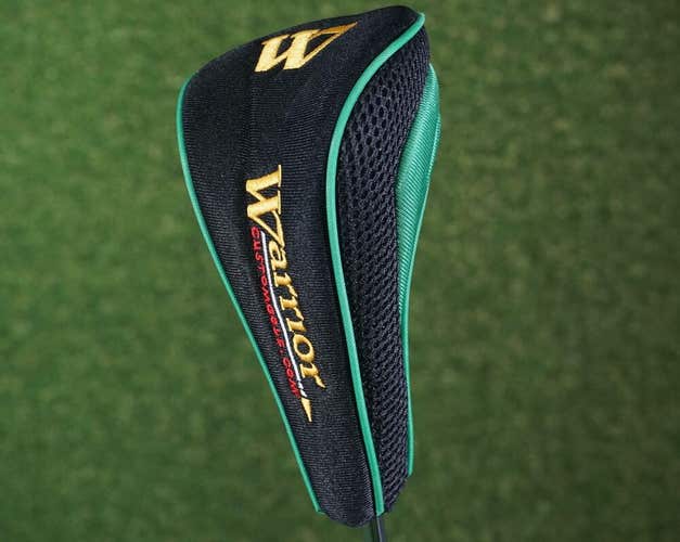 WARRIOR ZIPPERED 6 FAIRWAY WOOD HEADCOVER, GOLF BLACK GREEN ~ L@@K!!