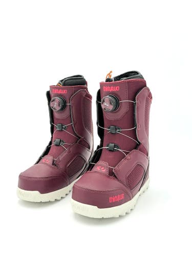 NEW W/ BOX WOMEN'S THIRTYTWO STW BOA BURGUNDY SNOWBOARD BOOT  US W 7