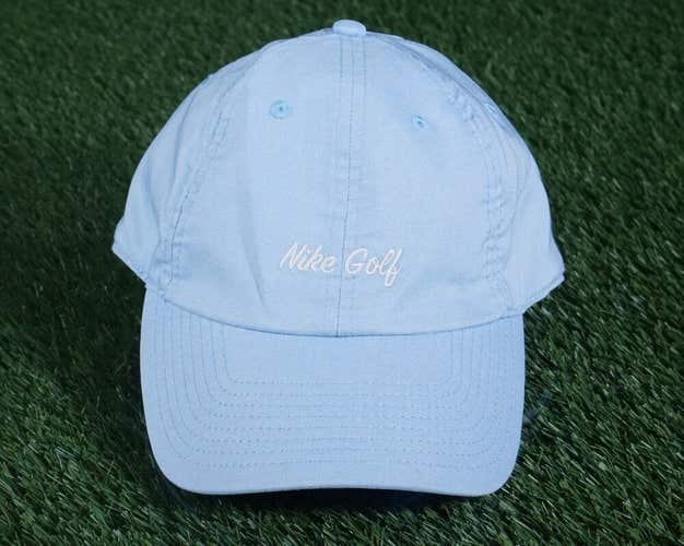 NIKE GOLF HERITAGE86 DRI-FIT GOLF HAT CAP LIGHT BLUE ~ NWOT