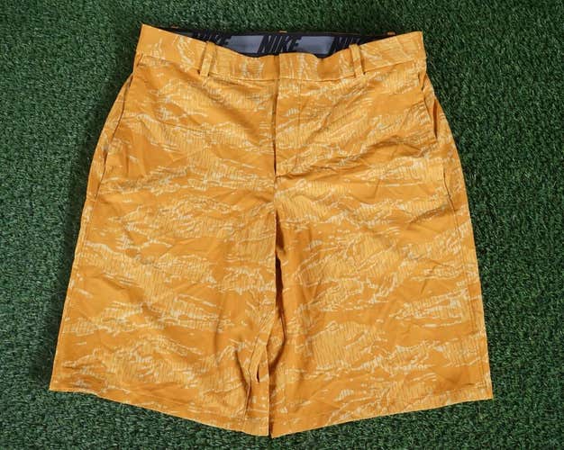 MEN'S MEDIUM NIKE FLEX DRI-FIT GOLF SHORTS 32 GOLD ORANGE CAMO, VGC ~ L@@K!!