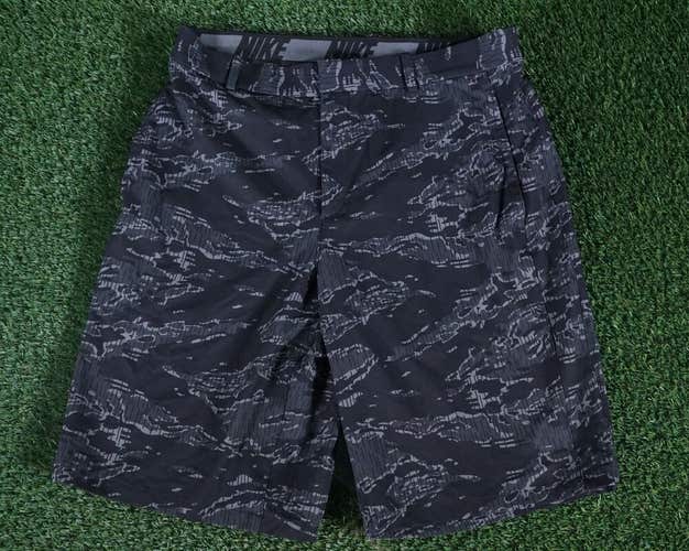 MEN'S MEDIUM NIKE FLEX DRI-FIT GOLF SHORTS 32 GRAY BLACK CAMO, VGC ~ L@@K!!