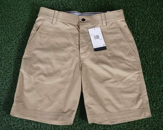 MEN'S MEDIUM NIKE DRI-FIT UV CHINO GOLF SHORTS 30 PARACHUTE BEIGE, NWT ~ L@@K!!