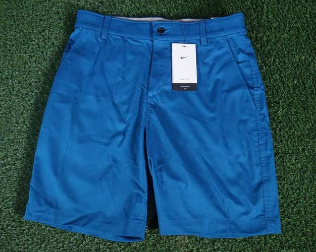 MEN'S MEDIUM NIKE DRI-FIT UV CHINO GOLF SHORTS 30 BLUE, NWT ~ L@@K!!