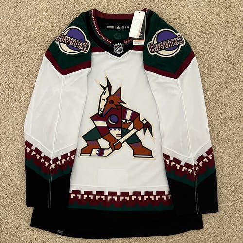 Arizona Coyotes Kachina Adidas PrimeGreen White Jersey Size 46 (S)