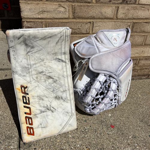 Used Senior Bauer Mach Goalie Gloves & Blocker