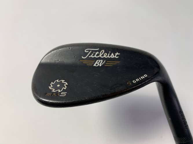 Titleist Vokey SM5 Raw Black Lob Wedge 58* 7 Bounce S-Grind Wedge Steel Mens RH