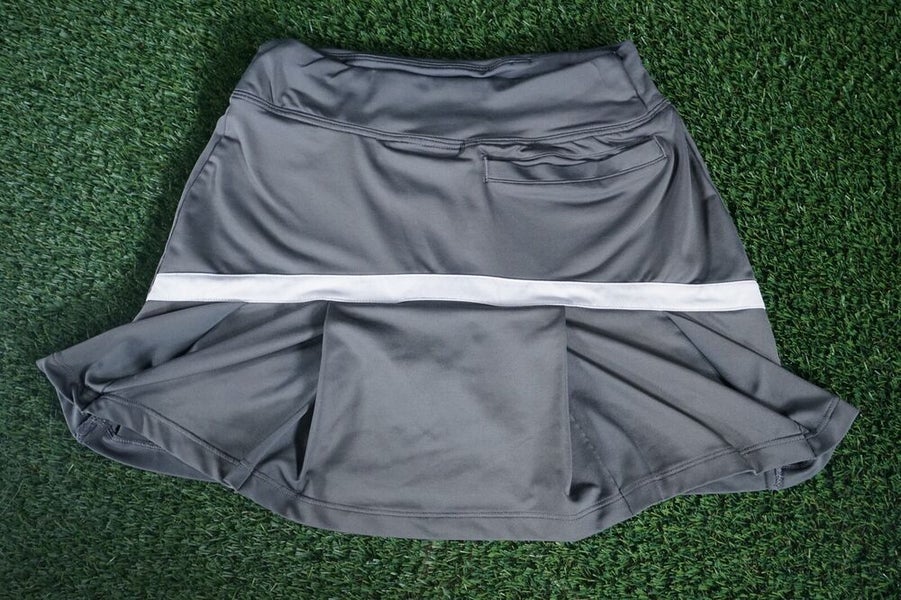 WOMEN'S XS NIKE FLEX DRI-FIT GOLF SKORT SKIRT GRAY WHITE, VGC ~ L@@K!!