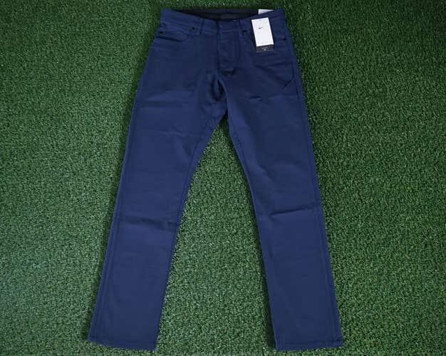 NIKE DRI-FIT REPEL MEN'S 5-POCKET SLIM FIT GOLF PANTS 30, 32 BLUE, NWT ~ L@@K!!