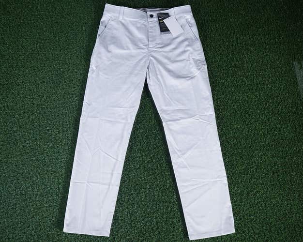 NIKE DRI-FIT UV CHINO GOLF PANTS 30, 30 SLIM FIT WHITE, NWT ~ L@@K!!