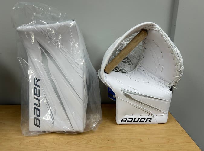 Bauer MV Pro Sr. Goalie Glove & X5 Pro Blocker *glove ships broken in