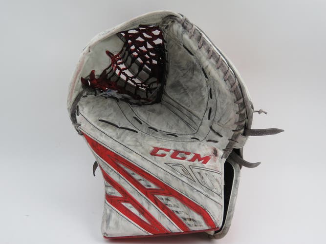 CCM Lefevre EFLEX 4 Pro Stock Goalie Glove Catcher Red White