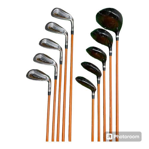 Wilson Pro Staff Oversize 10 Club Set R Flex Graphite Shafts RH *READ* New Grips