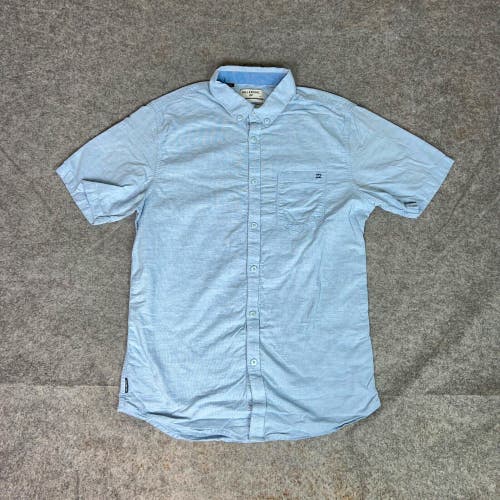 Billabong Mens Shirt Large Blue Button Casual Summer Everyday Beach Cotton Top