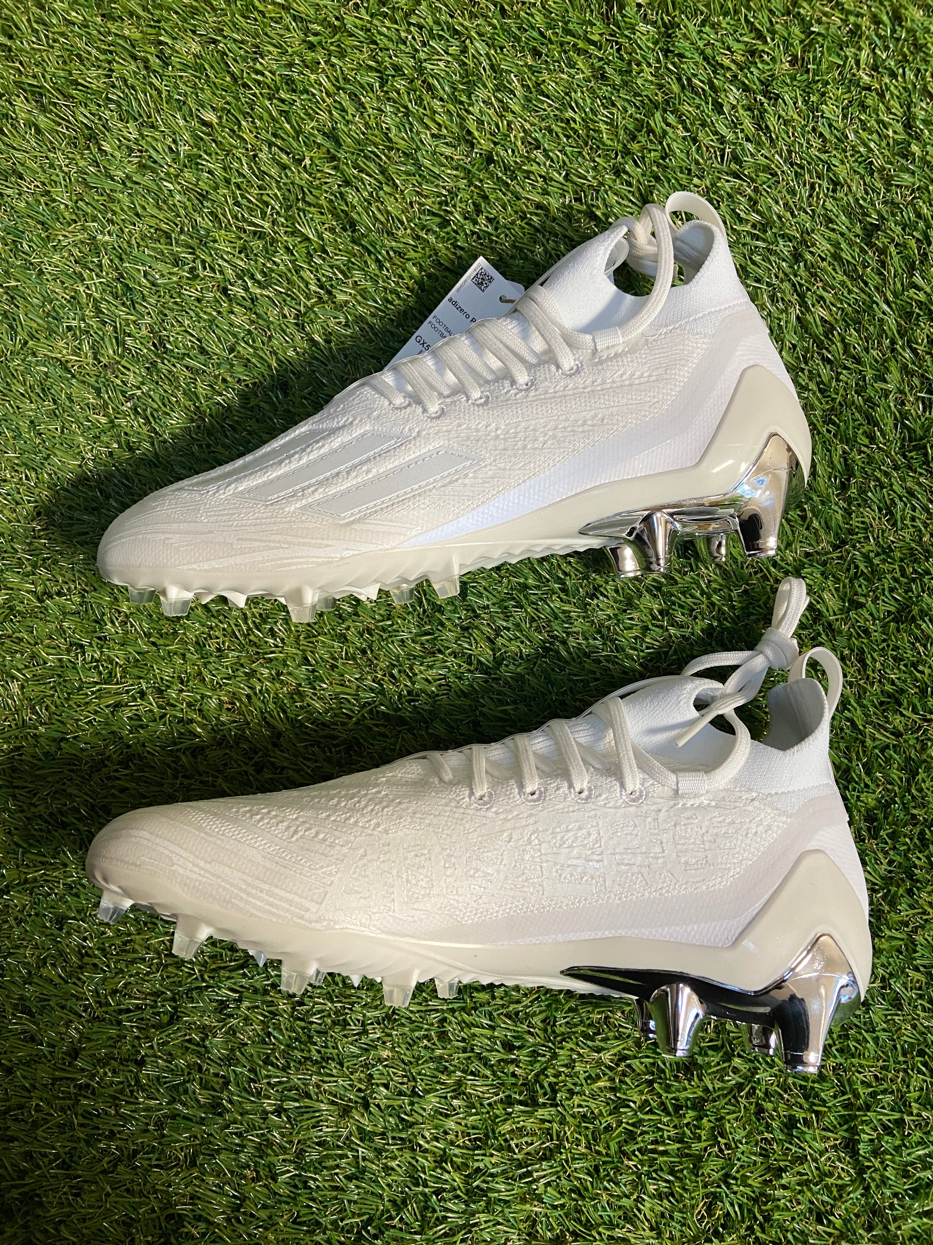SOLD* Adidas Adizero Primeknit Triple White Silver Football  display picture 1