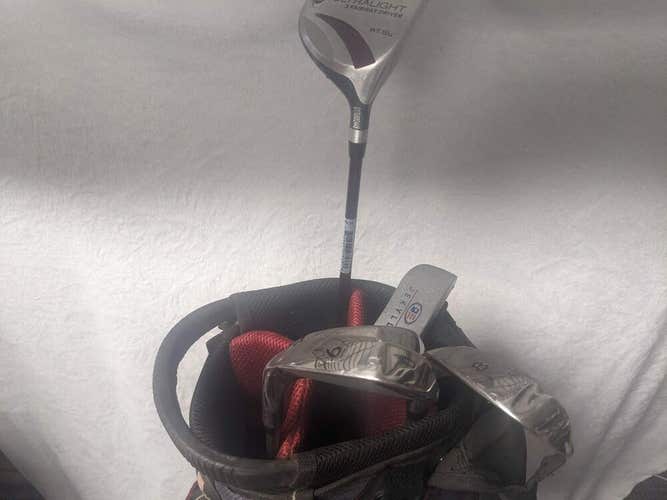 USKG Youth (RH) Golf Set Size Bag + 5 Clubs Color Gray Condition Used