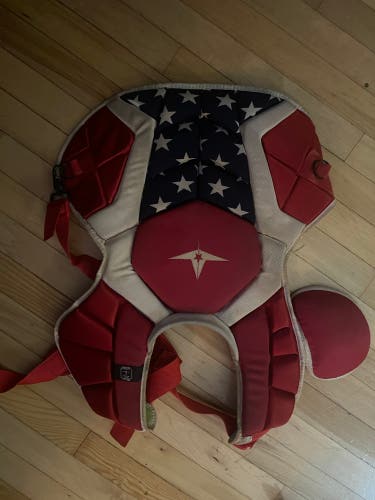 All Star S7 Axis Red/White/Blue Chest Protector