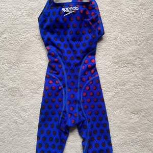 New Girls Speedo Vanquisher Kneeskin Tech Suit Swimsuit Size 16 NWT