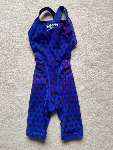 New Girls Speedo Vanquisher Kneeskin Tech Suit Swimsuit Size 16 NWT