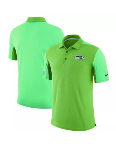 Nike Seattle Seahawks Mens Sideline Team Issue Logo Polo Shirt Mens Size Small