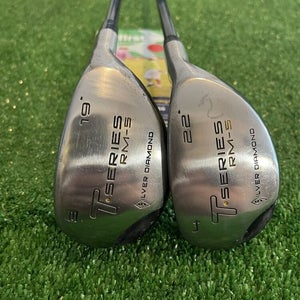 Silver Diamond T-Series RM-5 Rescue 3-4 Hybrids Set Stiff Graphite Shafts